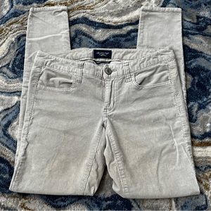 American Eagle Grey/Beige Corduroy Skinny Jeggings
